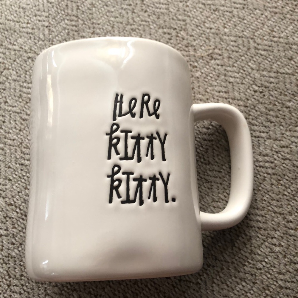 Rae Dunn Script here kitty kitty
